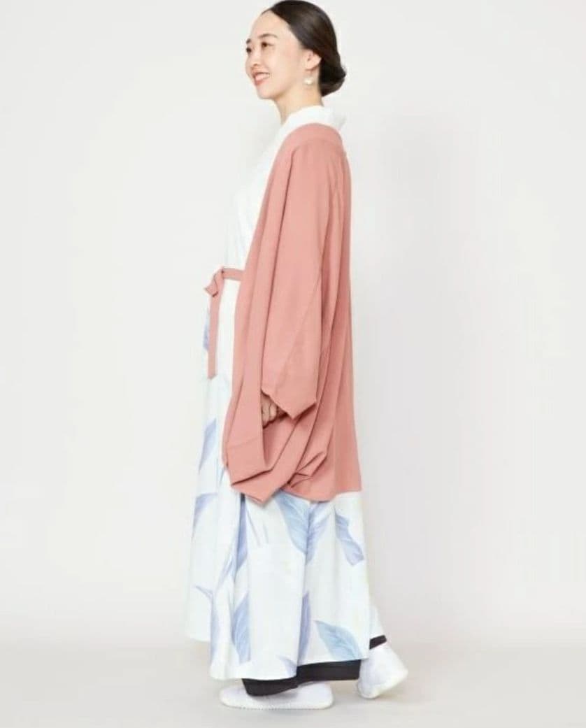 ワモノヤカヤ　新品未使用タグ付き水芭蕉羽織付きロングワンピースFREE SIZE