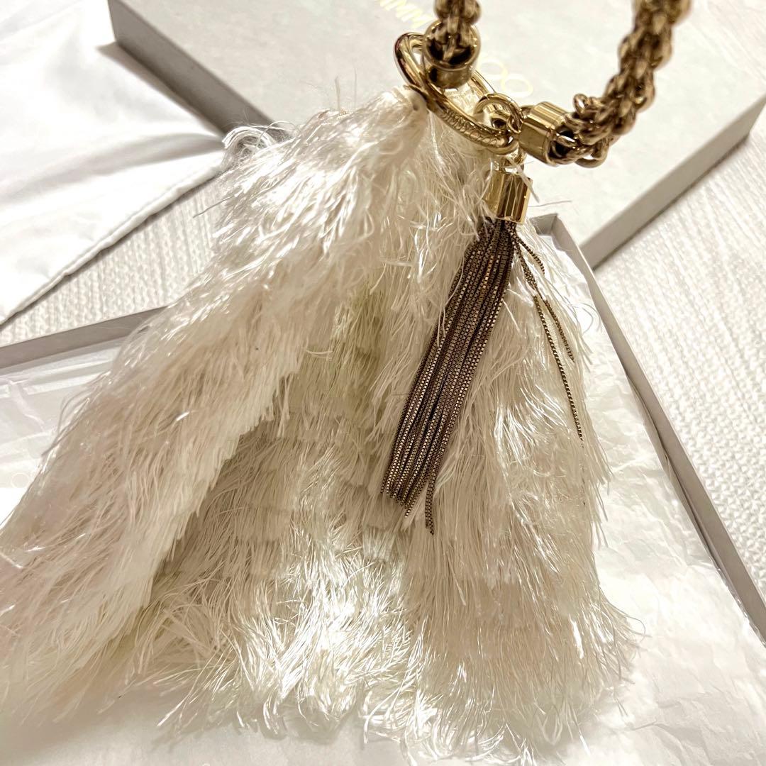 JIMMY CHOO ジミーチュウ CALLIE TIF サテン クラッチバッグ