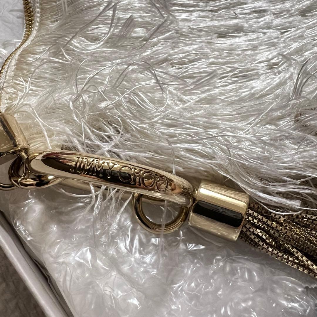 JIMMY CHOO ジミーチュウ CALLIE TIF サテン クラッチバッグ