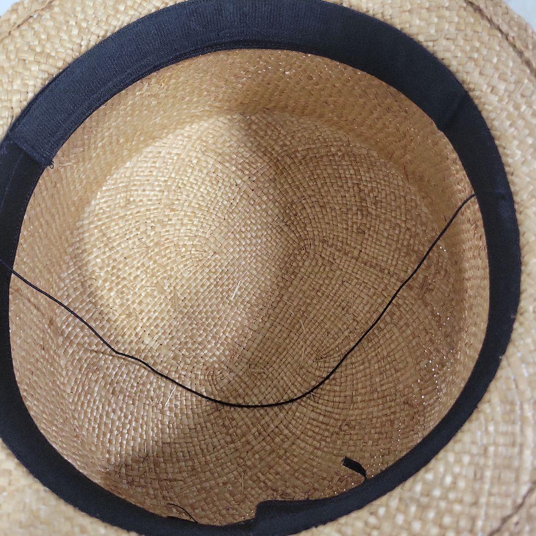 カワムラ帽子店、瑠璃、草木染めリボン、カンカン帽