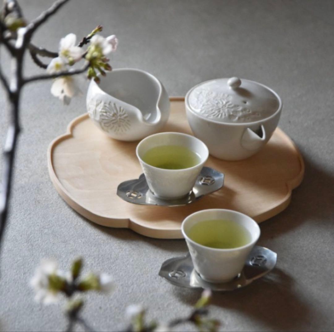 【値下げしました】kiwaha 木瓜折敷 九寸「栃」 無機ガラス塗装仕上げ