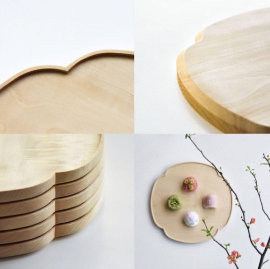 【値下げしました】kiwaha 木瓜折敷 九寸「栃」 無機ガラス塗装仕上げ