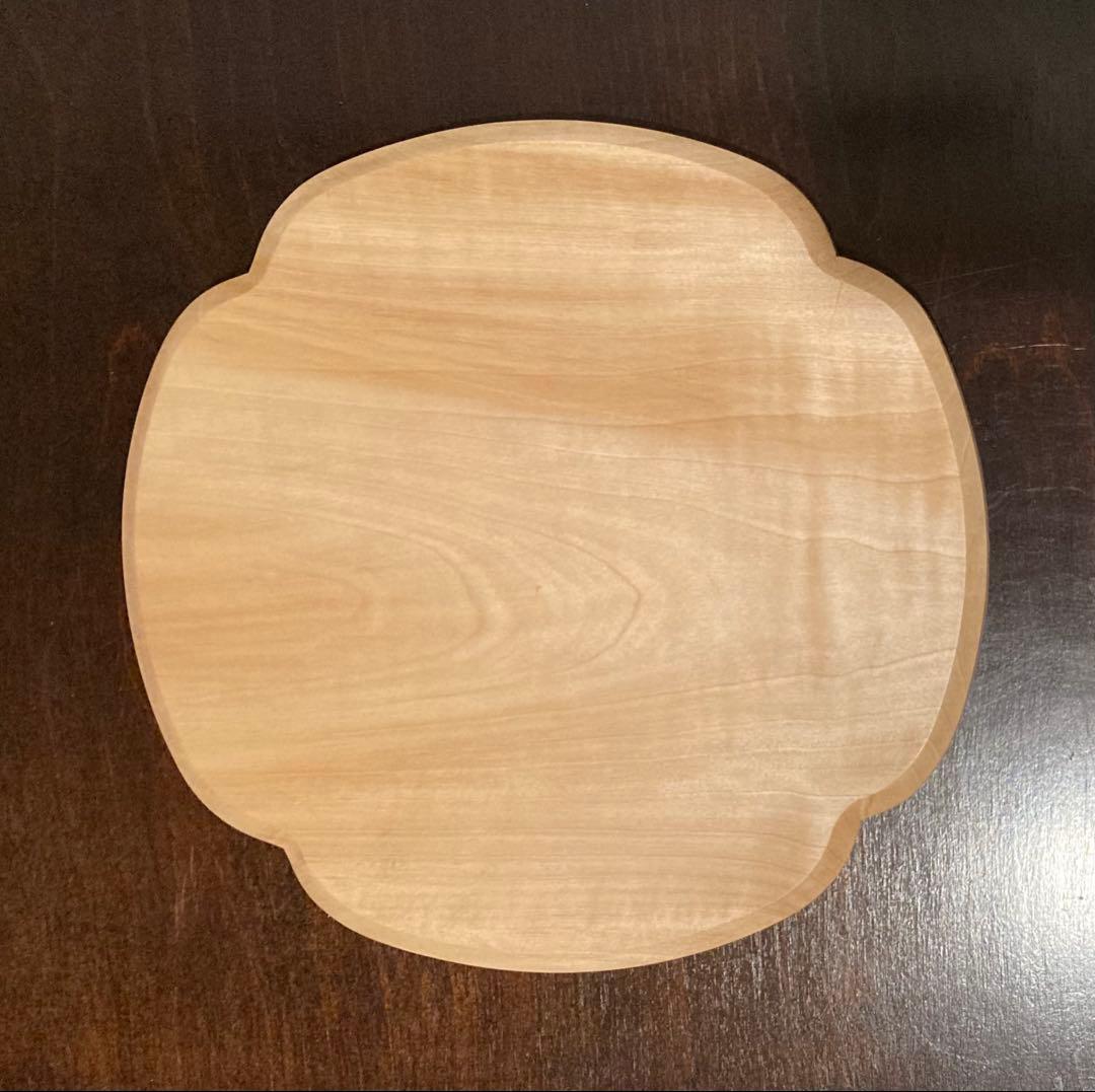 【値下げしました】kiwaha 木瓜折敷 九寸「栃」 無機ガラス塗装仕上げ