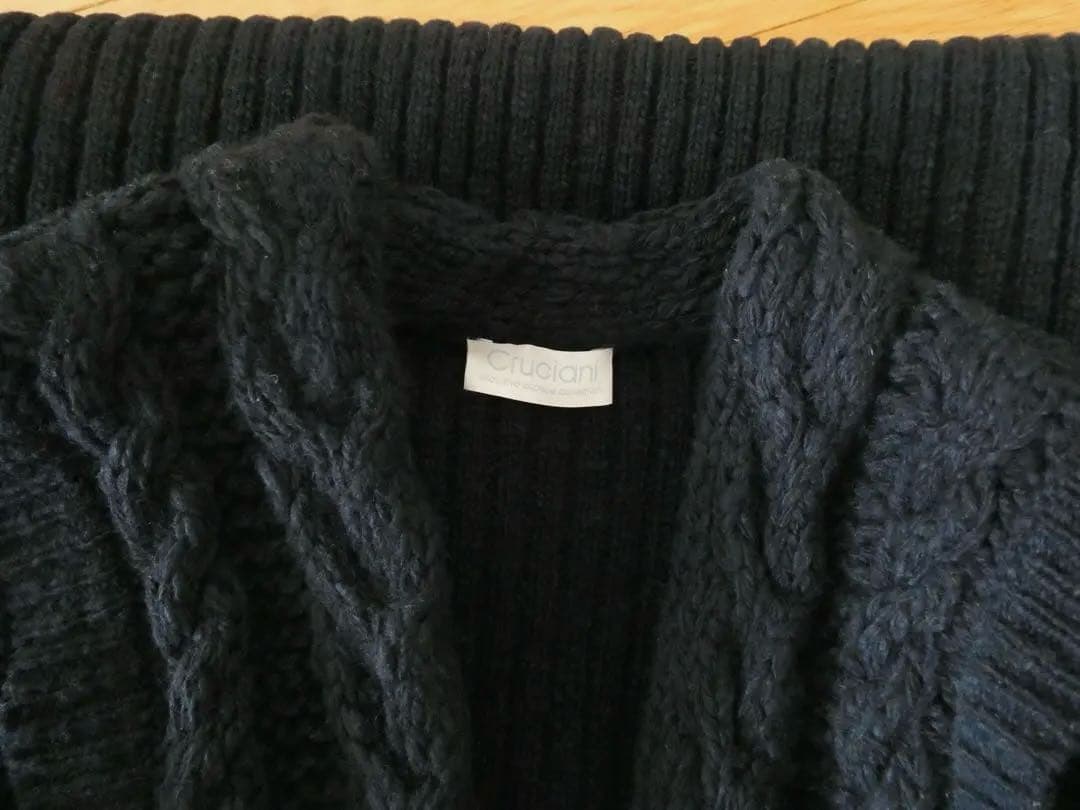【美品！】Cruciani クルチアーニ ファーポケットニットジレ