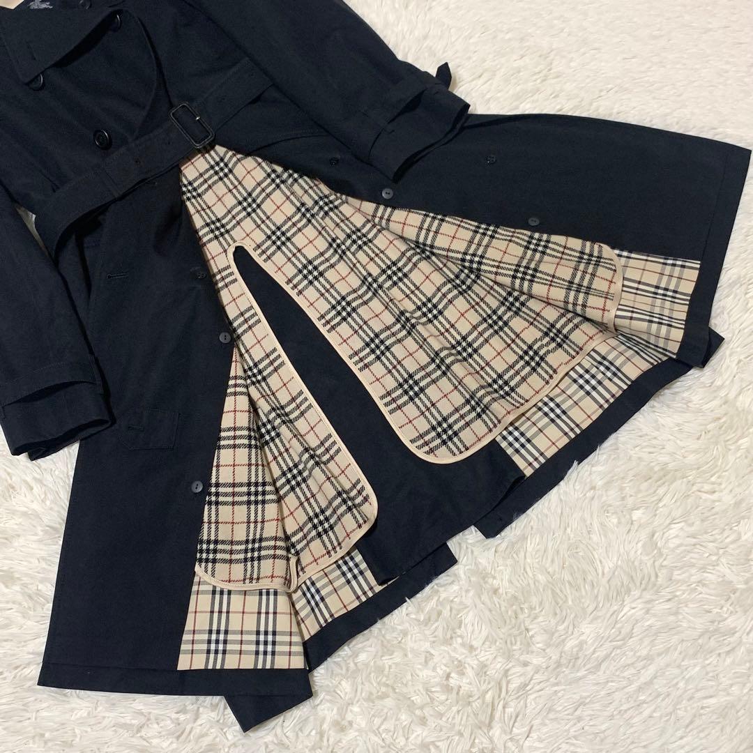 美品　バーバリーロンドン　トレンチ　ロング丈　　ライナー　ベルト　チェック　XL