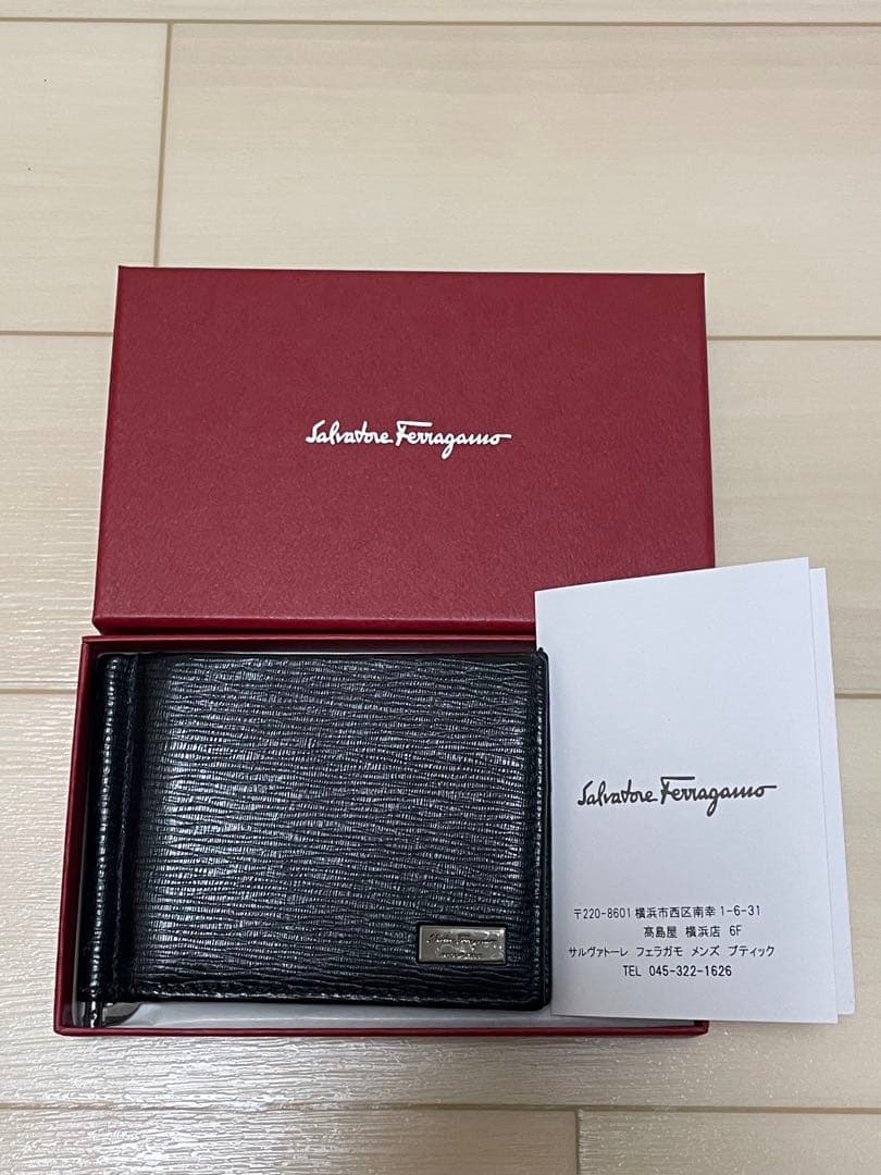 【値下げ】Salvatore Ferragamo ブラック マネークリップ