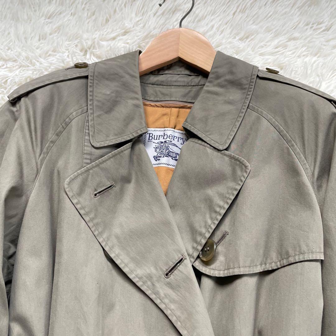 Burberrys バーバリーカーキトレンチコートノバチェックライナーベルト付属