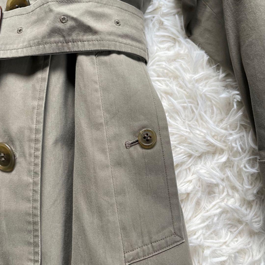 Burberrys バーバリーカーキトレンチコートノバチェックライナーベルト付属