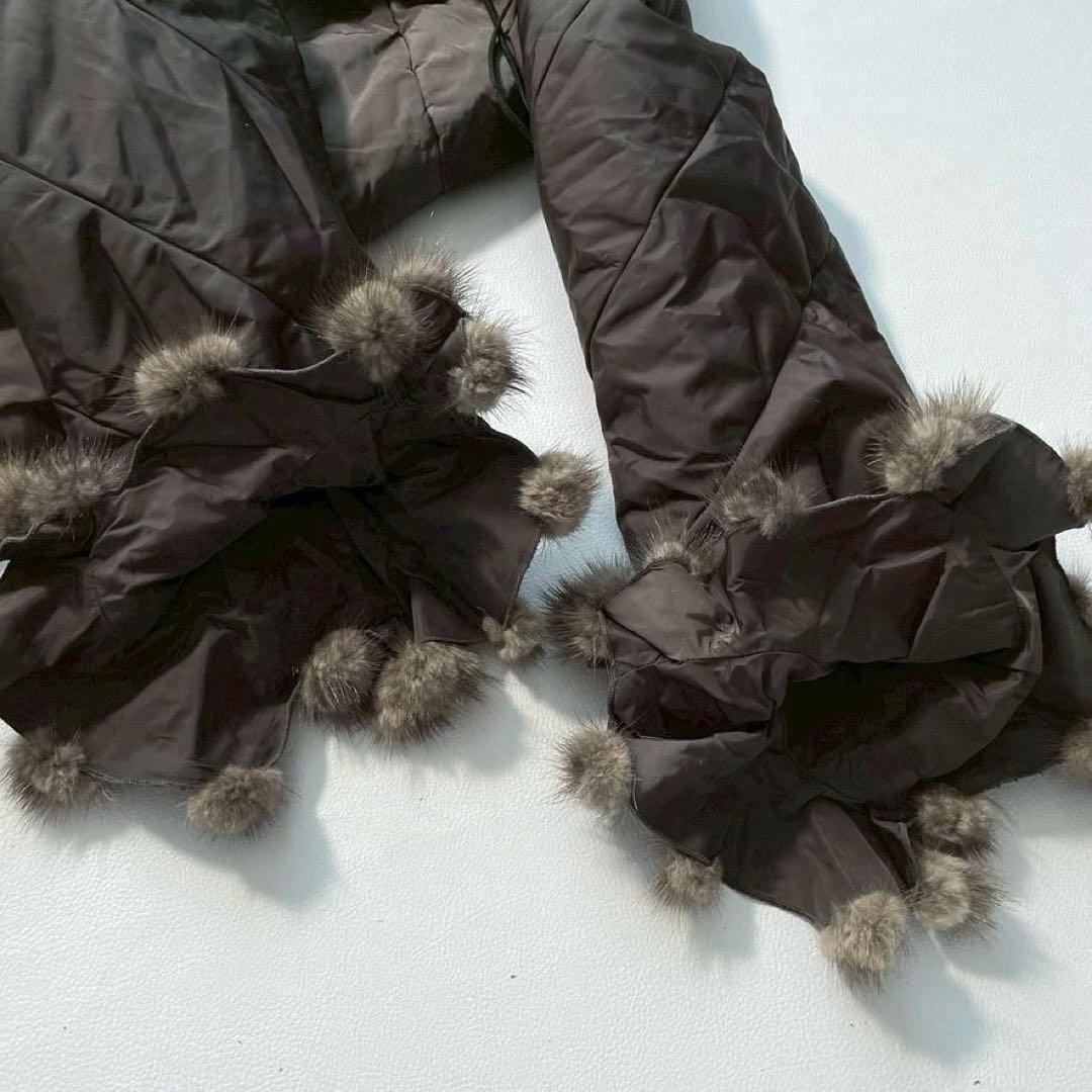 【66】エルマンノシェルヴィーノ　ミンクファー付き中綿ジャケット 42