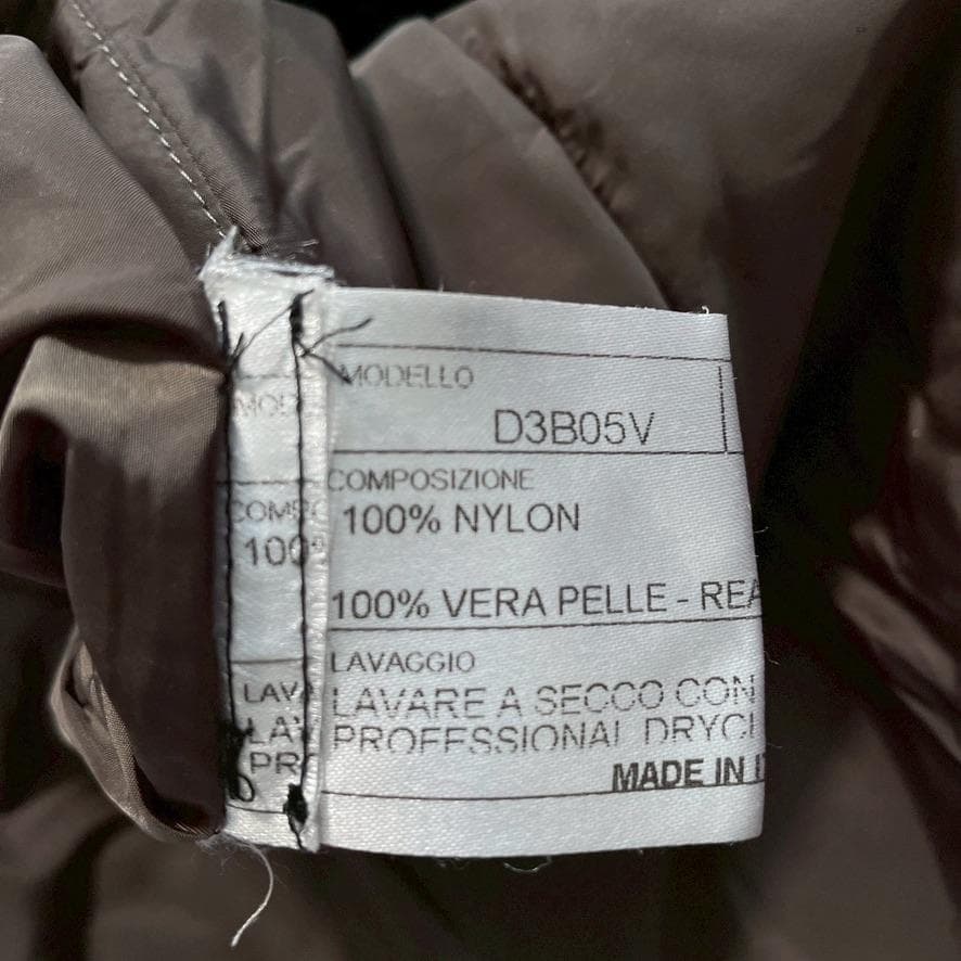 【66】エルマンノシェルヴィーノ　ミンクファー付き中綿ジャケット 42