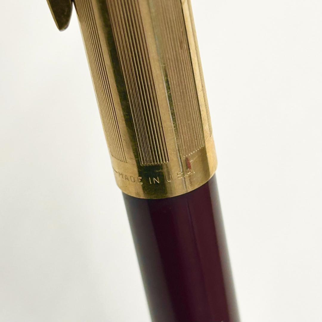 SHEAFFER シェーファー 万年筆 ペン先14K えんじ色×ゴールド