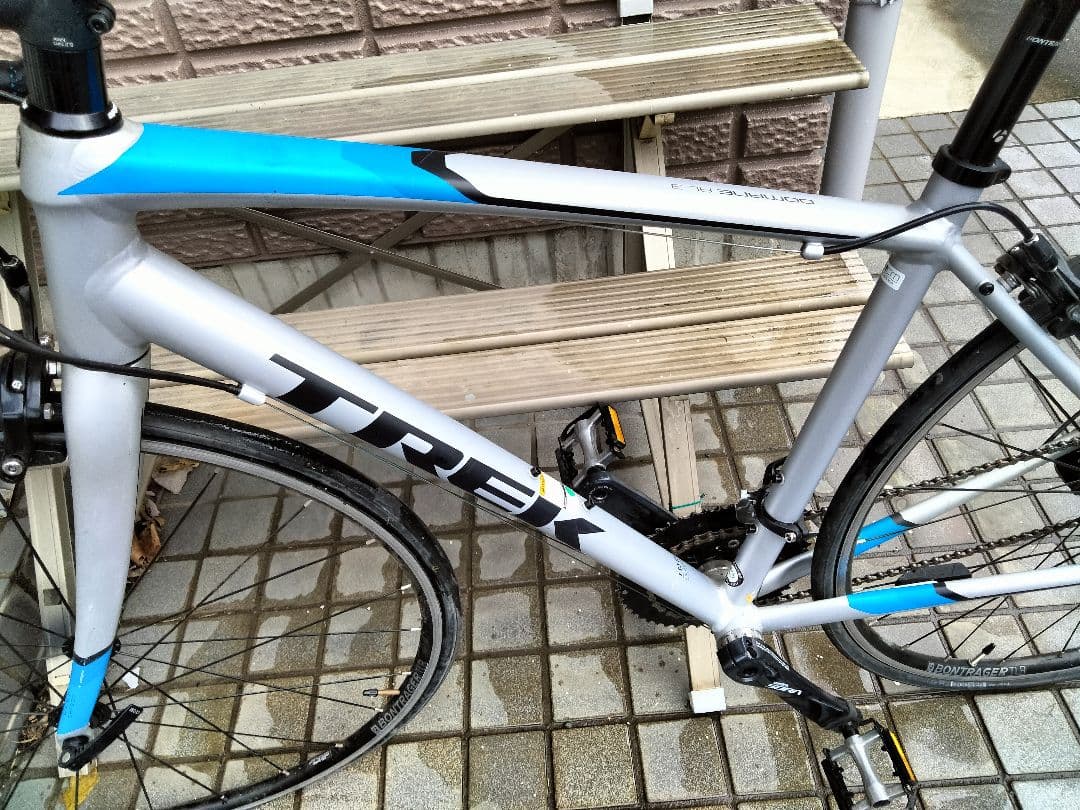 引取限定　TREK domane　シルバー　ブルー　サイズ５２ｃｍ