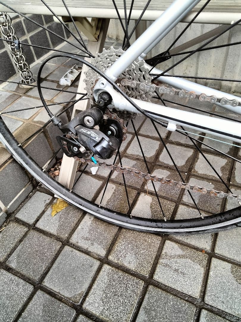 引取限定　TREK domane　シルバー　ブルー　サイズ５２ｃｍ