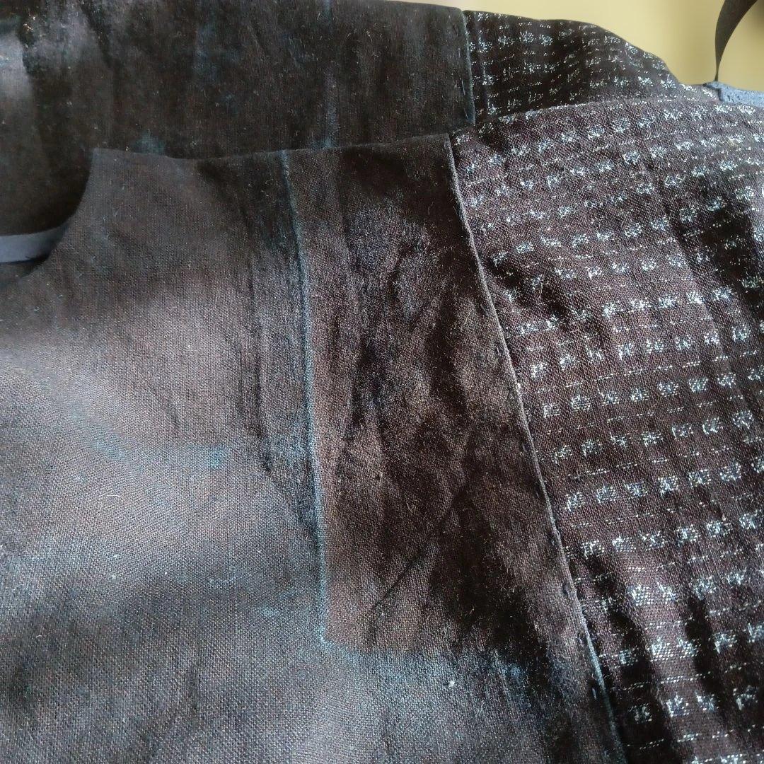 紫さん専用筒描と久留米絣家紋（丸に根笹）ワンピース