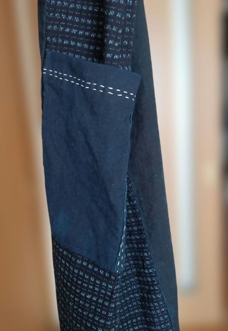 紫さん専用筒描と久留米絣家紋（丸に根笹）ワンピース