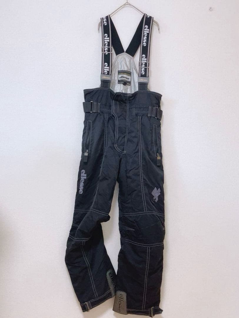 エレッセ⭕️スノボスーツ　ジャンプスーツ　スキー　つなぎ　希少　黒　ellesse