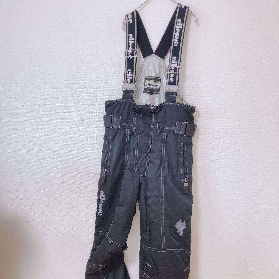 エレッセ⭕️スノボスーツ　ジャンプスーツ　スキー　つなぎ　希少　黒　ellesse