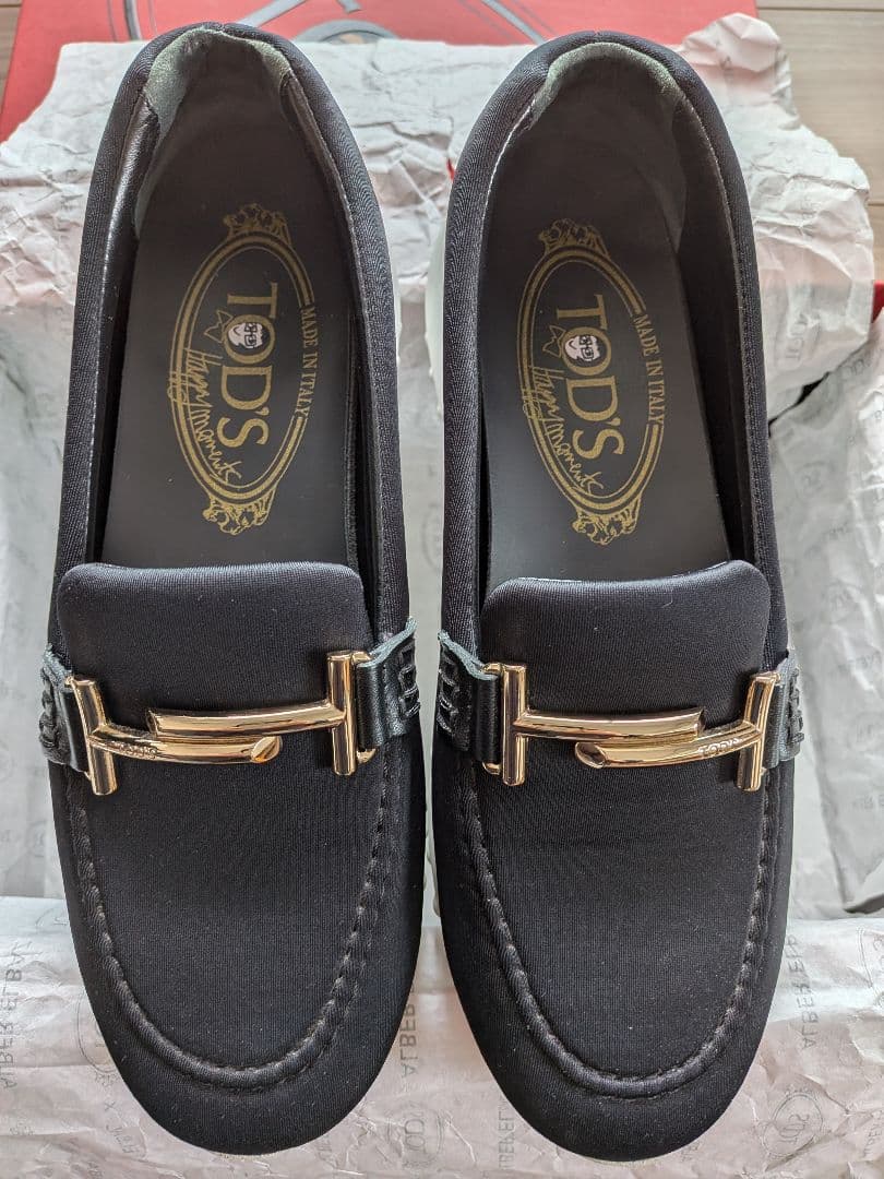 TOD'S ブラック モカシンスニーカー 37