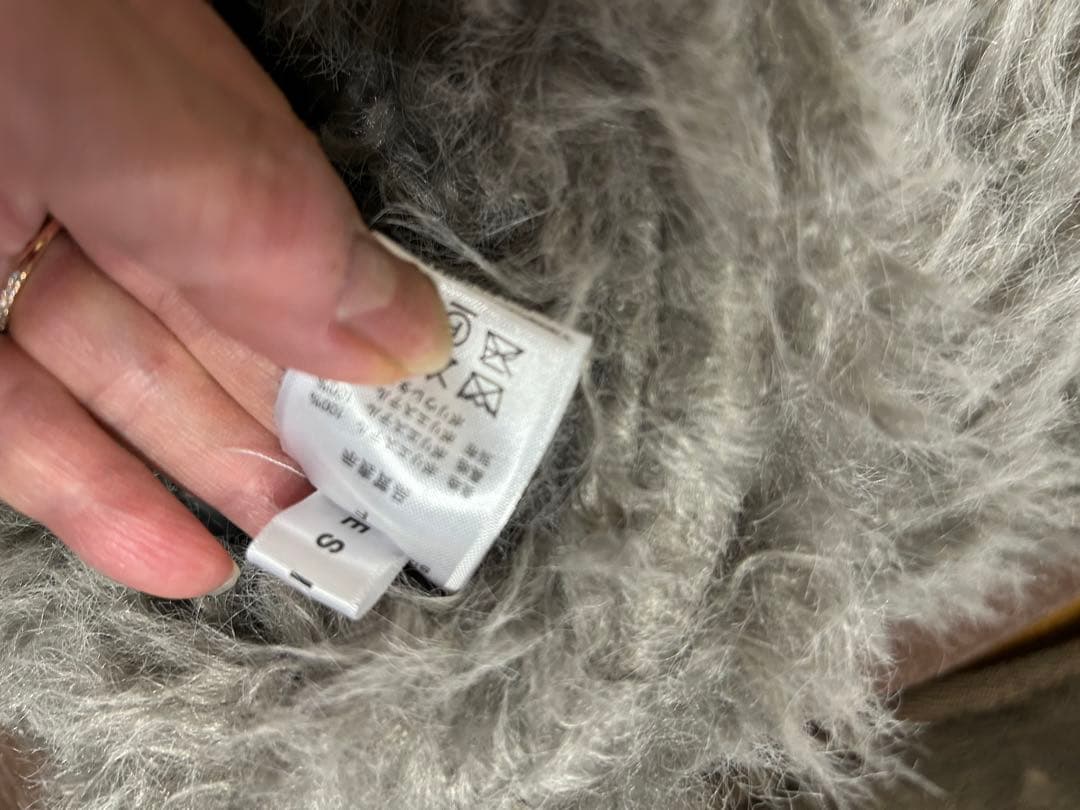 ESICA ミックスファースタンドブルゾン　モカ