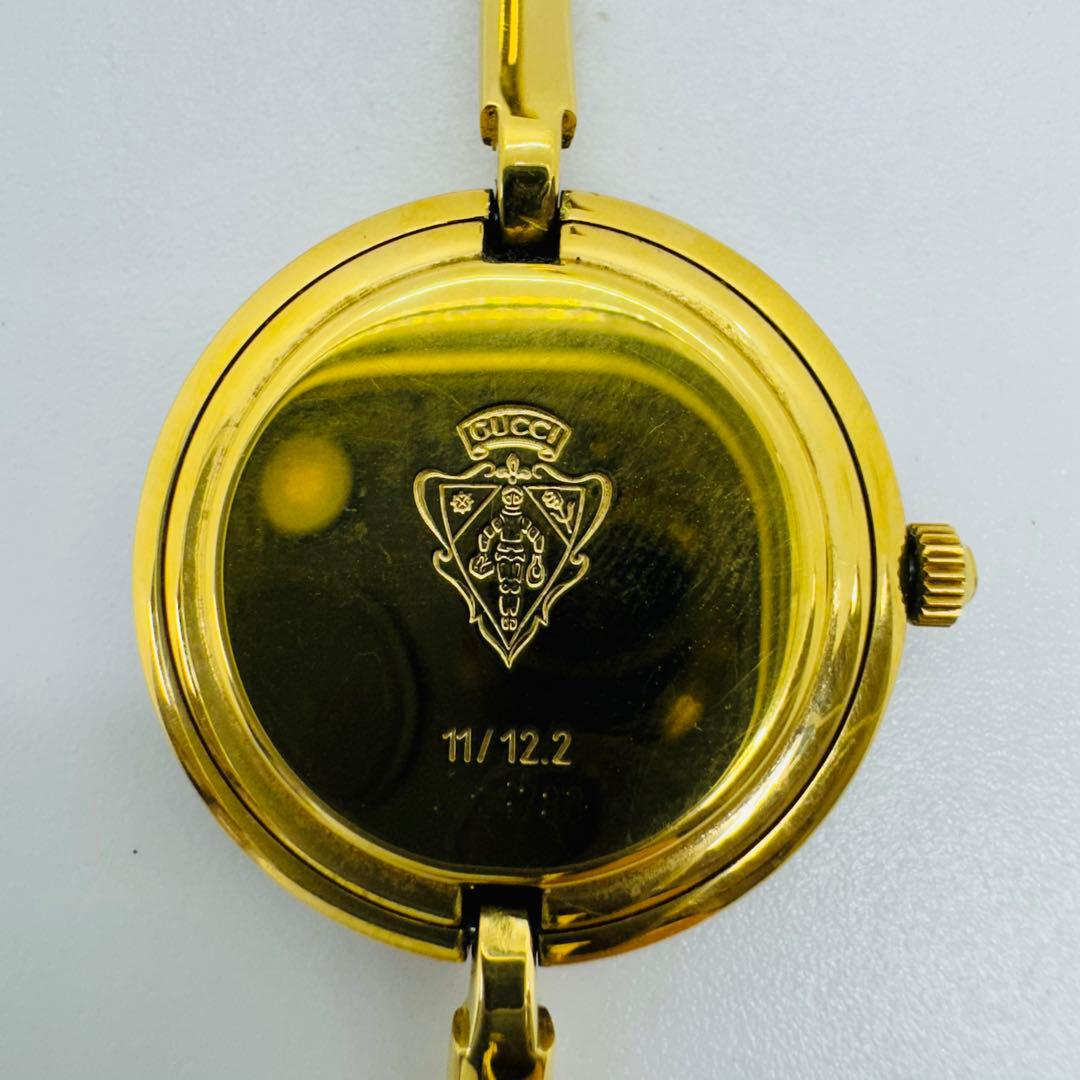 ✨GUCCI✨グッチ✨チェンジベゼル✨ホワイト文字盤✨ゴールド✨クォーツ✨腕時計