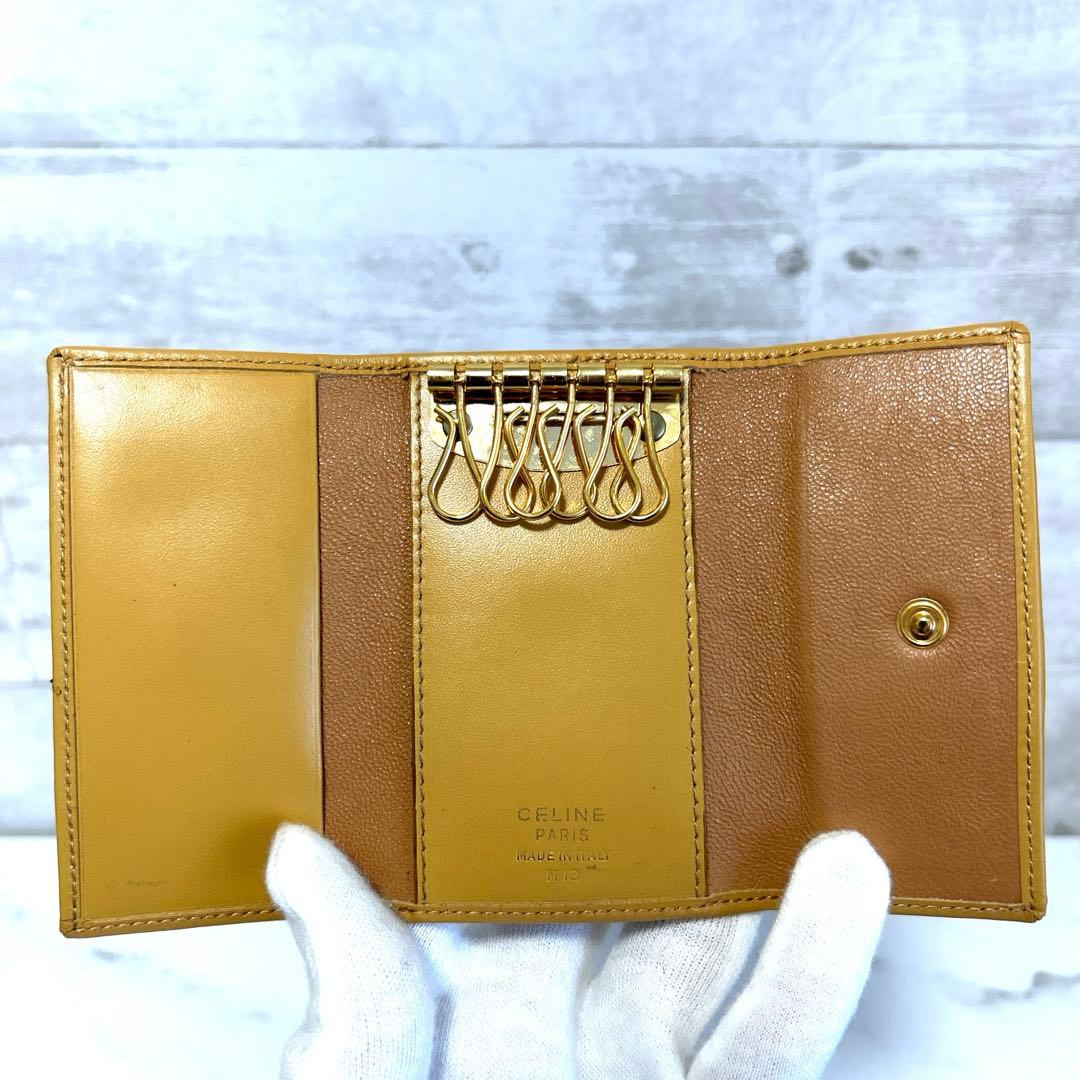 美品　CELINE マカダム柄 キーケース セリーヌ　ヴィンテージ