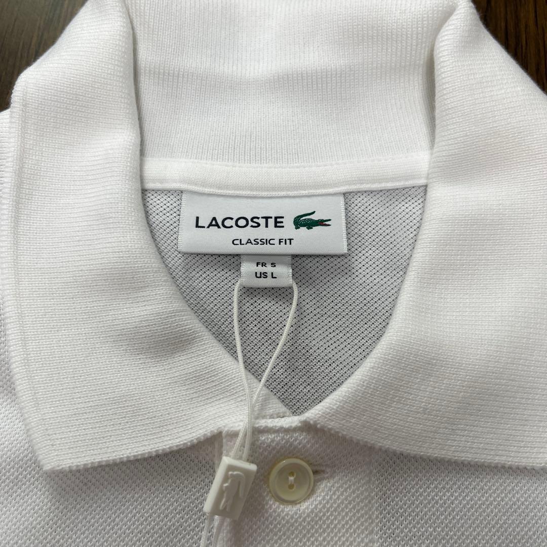 新品タグ付き ラコステポロシャツ白　L1212 クラシックフィット