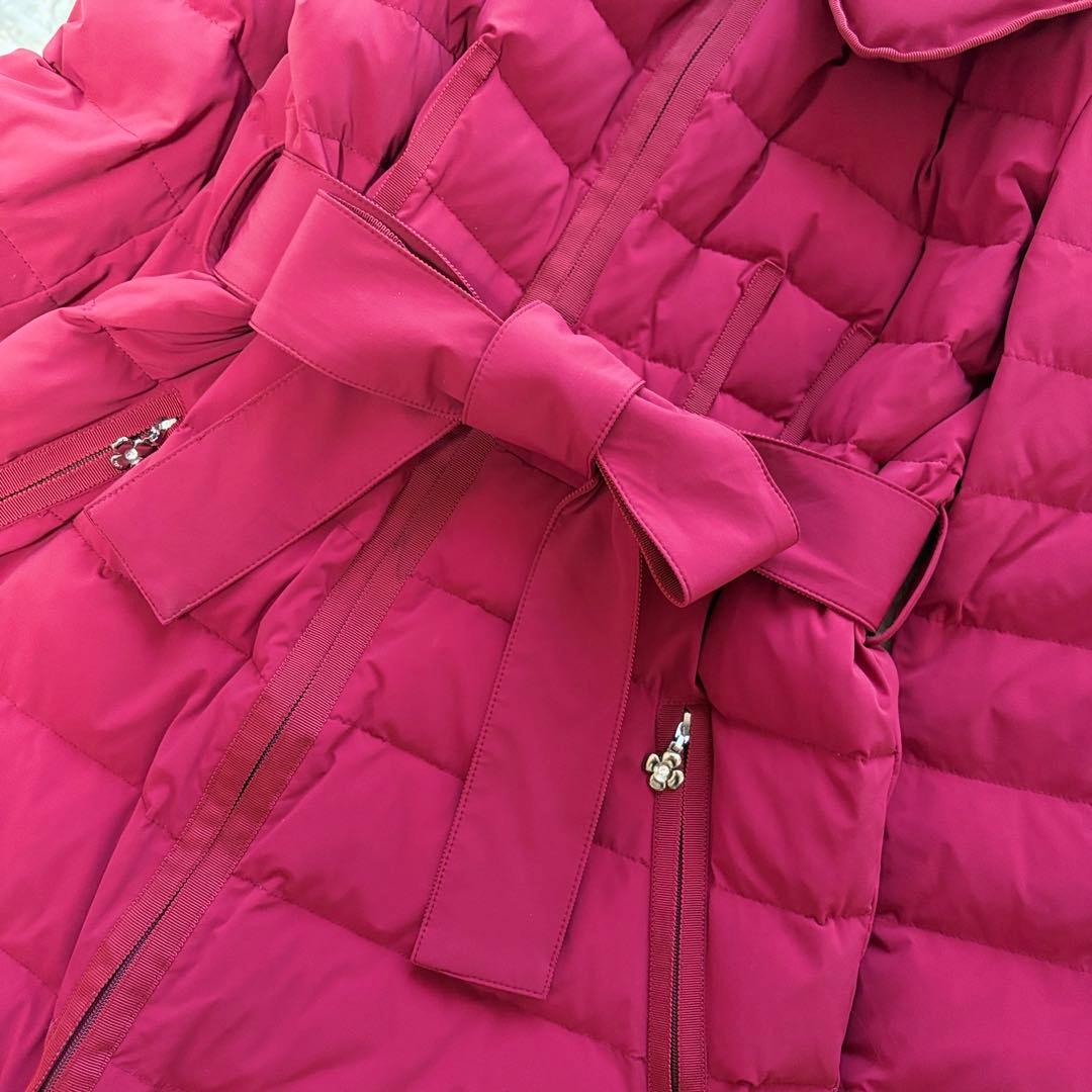 【美品】ダウンコート　リボン　エムズグレイシー　カメリアダブルジップジップ　38