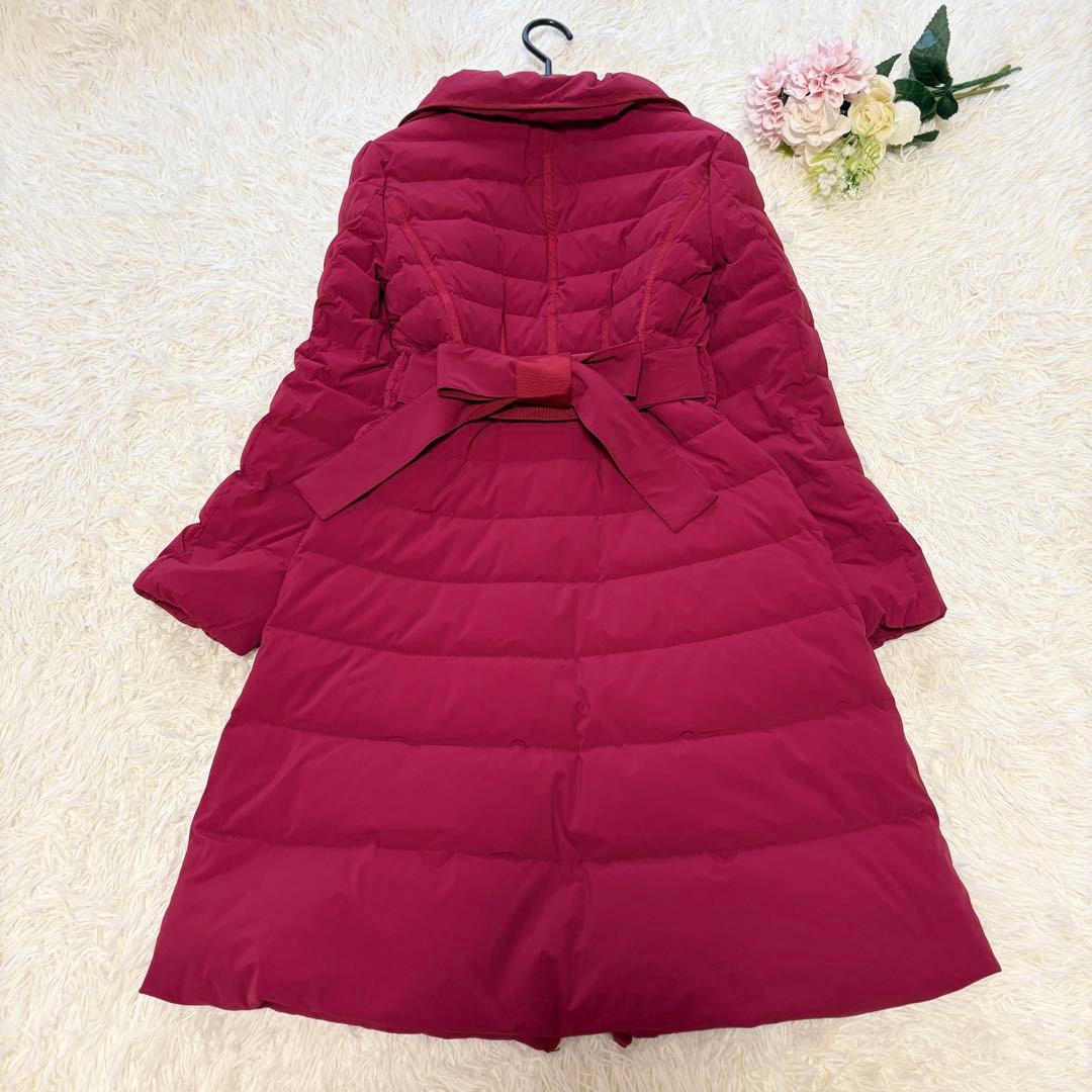 【美品】ダウンコート　リボン　エムズグレイシー　カメリアダブルジップジップ　38