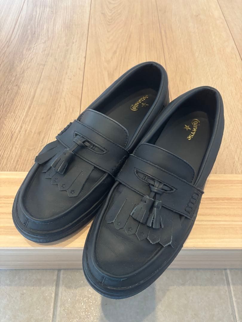 converse ブラック タッセル ローファー 27㎝
