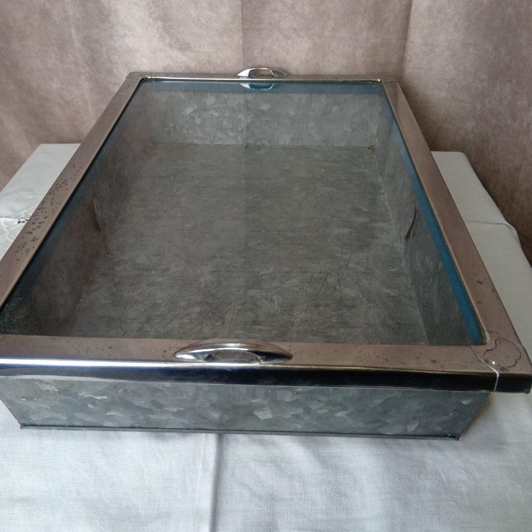 ♥ヴィンテージ　ブリキガラスケース　昭和レトロ♥