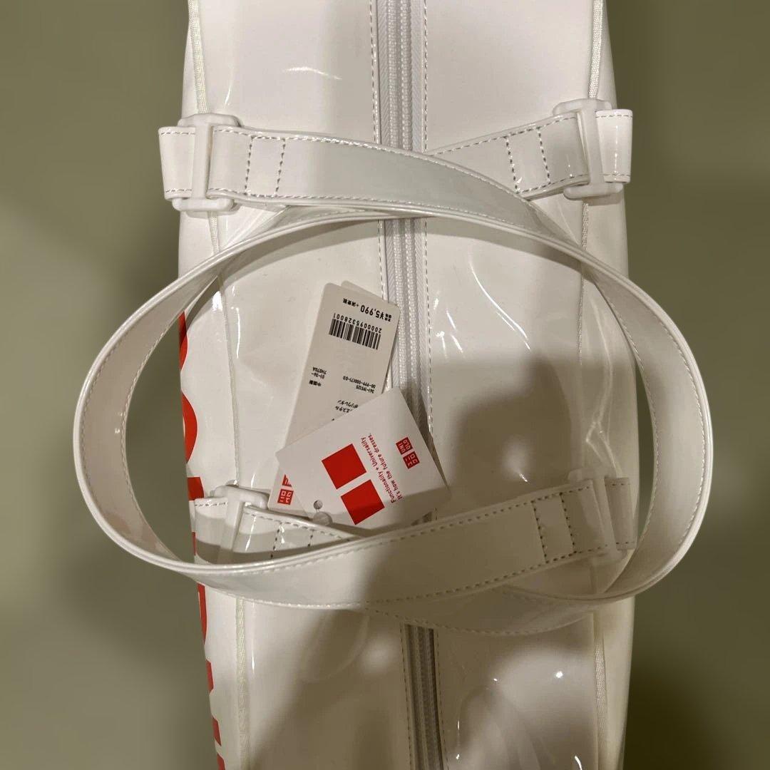 UNIQLO ホワイト エナメルボストンバッグ 未使用　完売品