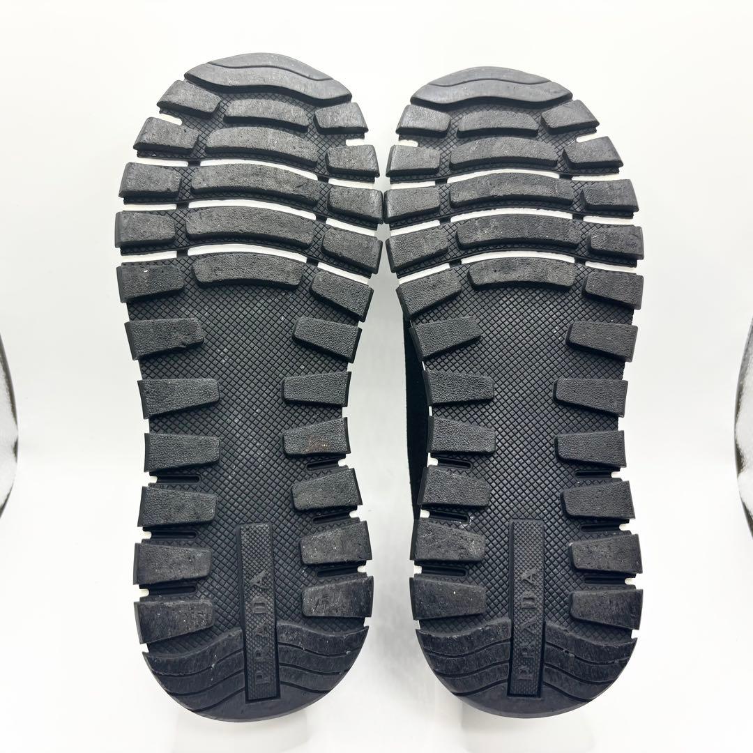 ✨付属品付✨PRADA ソックススニーカー　ニット　スリッポン　ロゴ　ブラック