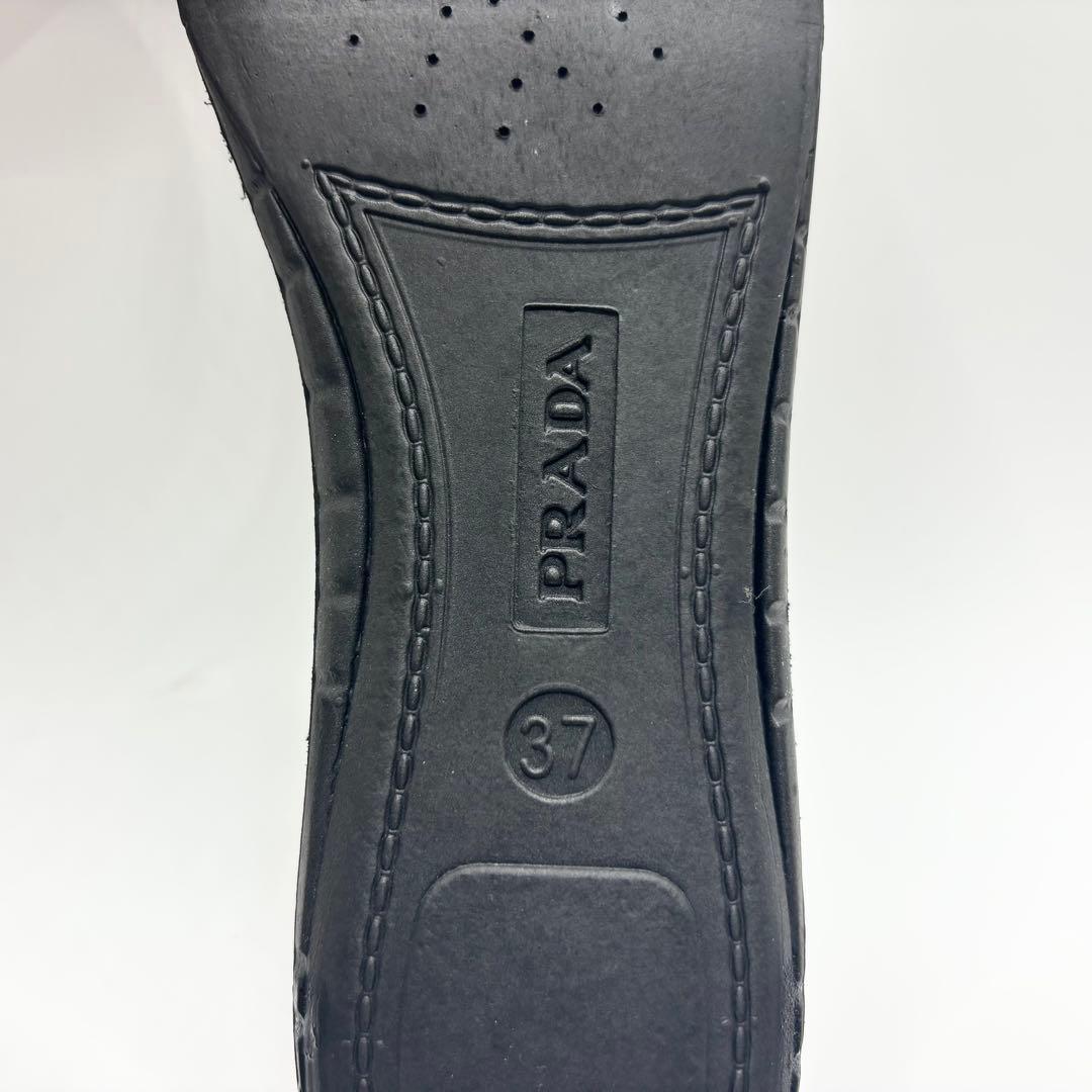 ✨付属品付✨PRADA ソックススニーカー　ニット　スリッポン　ロゴ　ブラック