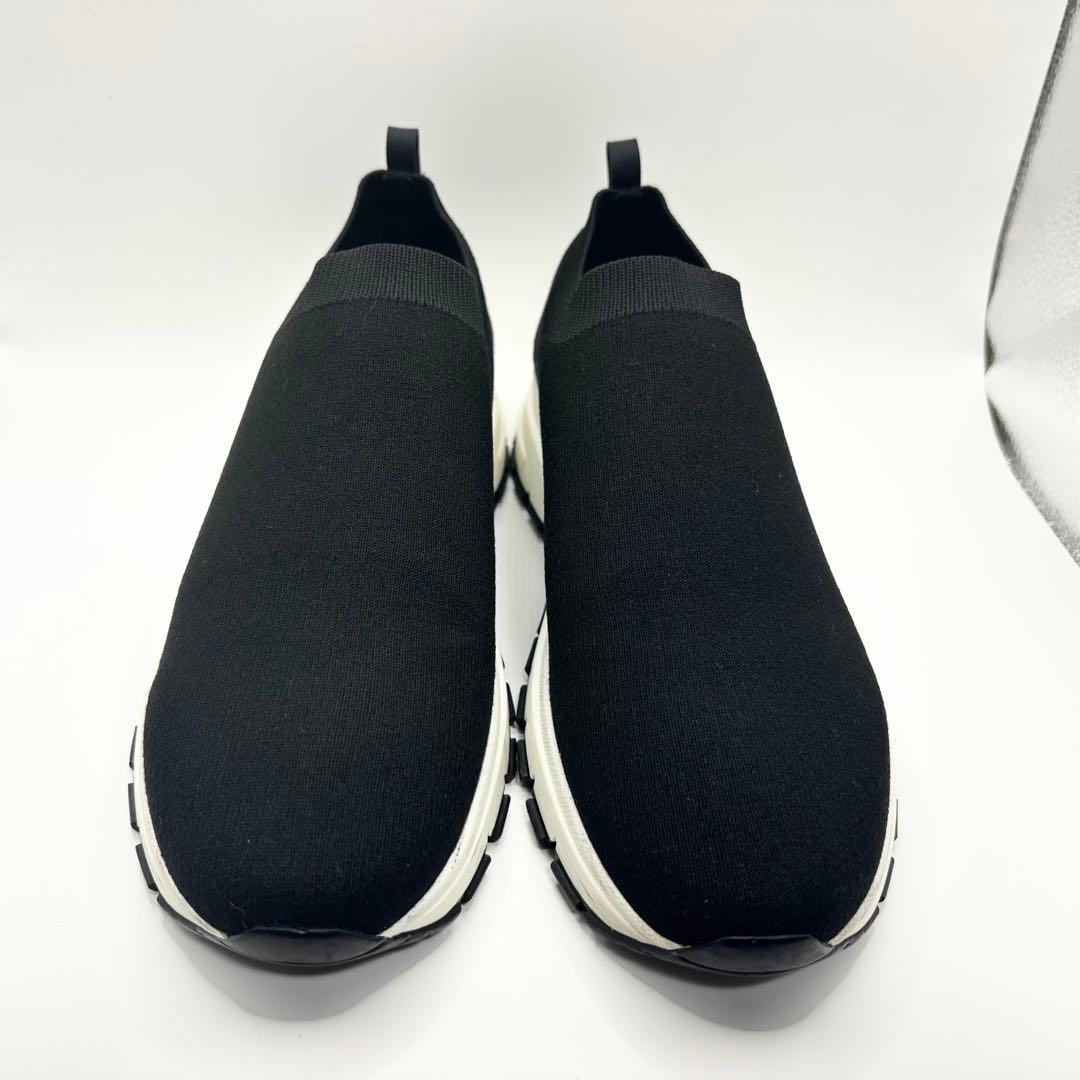 ✨付属品付✨PRADA ソックススニーカー　ニット　スリッポン　ロゴ　ブラック