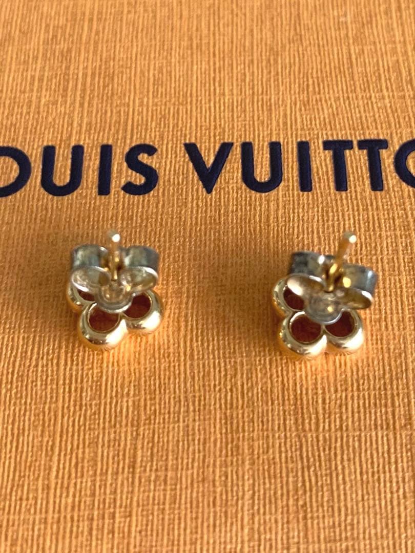 ルイヴィトン フラワーフル M68131 ゴールド ピアス