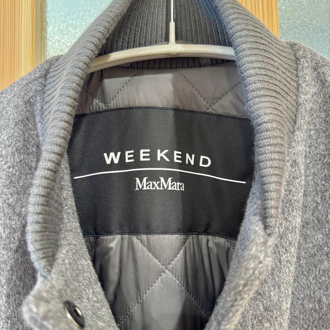 新品♡ウィークエンドマックスマーラ　グレー スタジャン ボンバー　コート　ウール