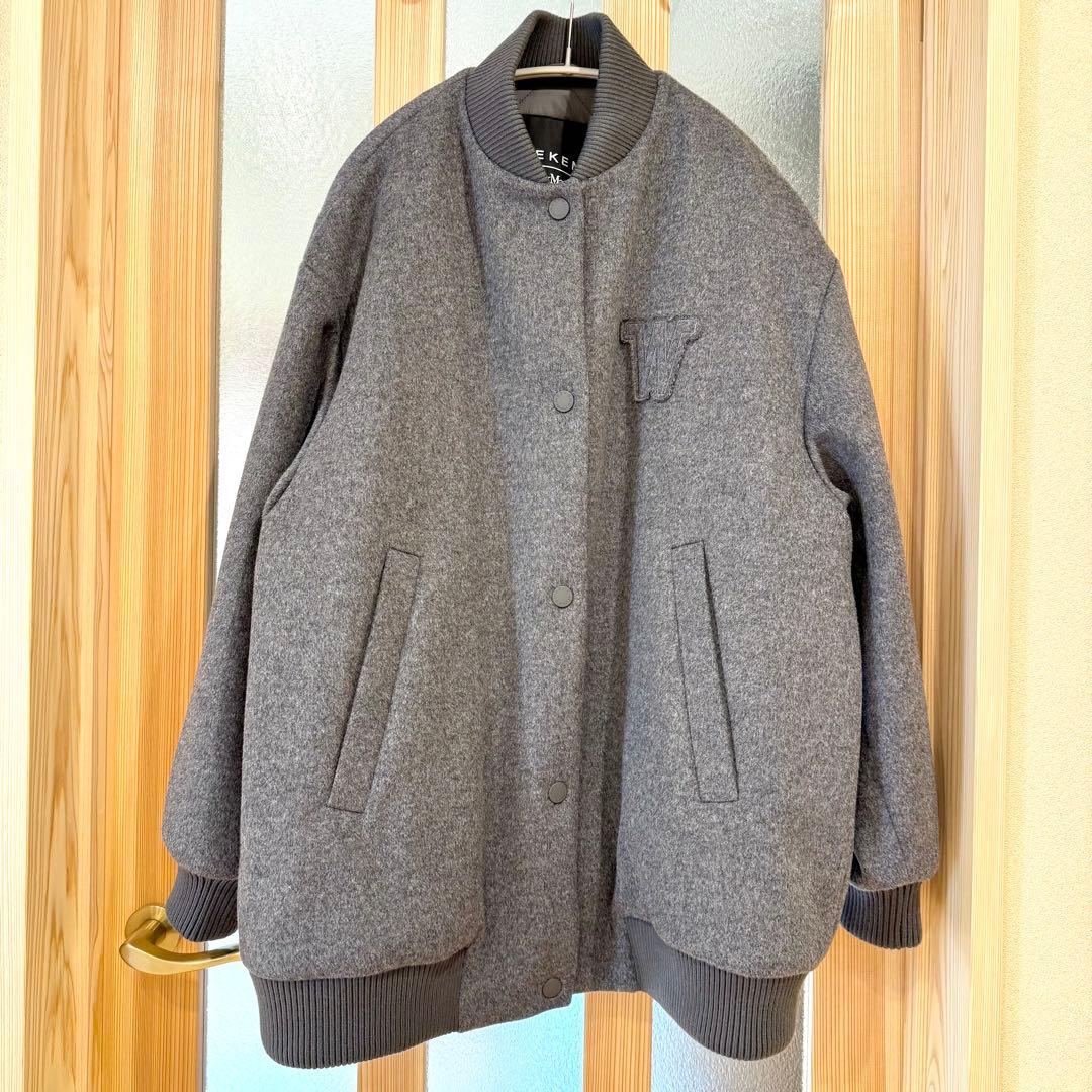 新品♡ウィークエンドマックスマーラ　グレー スタジャン ボンバー　コート　ウール
