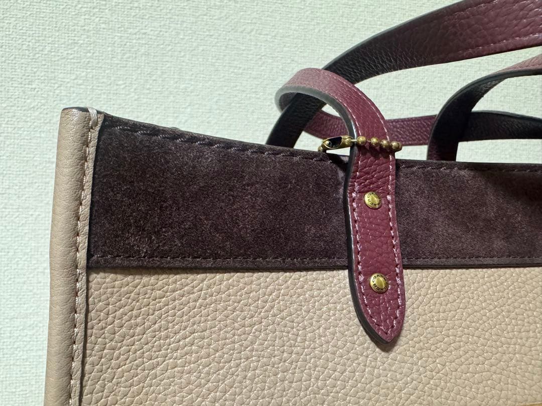 coach フィールド トート 30 カラーブロック ウィズ コーチ バッジ