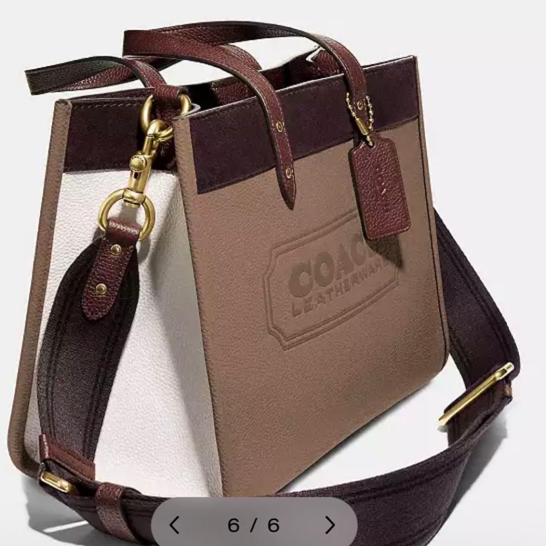 coach フィールド トート 30 カラーブロック ウィズ コーチ バッジ