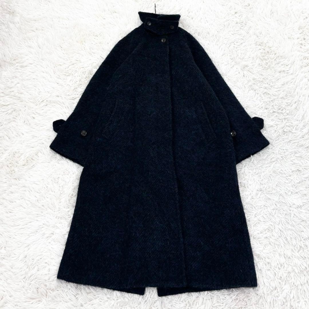 フレームワーク ループツイード バルカラーコート 定価5.7千円 ネイビー