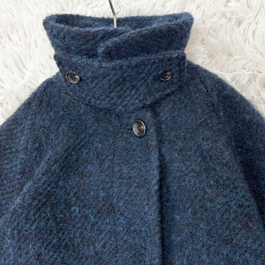 フレームワーク ループツイード バルカラーコート 定価5.7千円 ネイビー