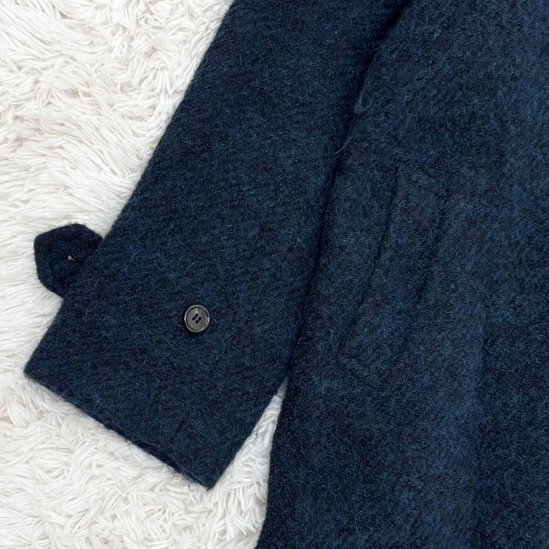 フレームワーク ループツイード バルカラーコート 定価5.7千円 ネイビー