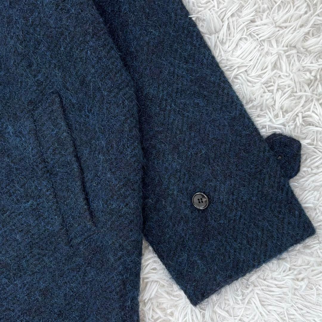 フレームワーク ループツイード バルカラーコート 定価5.7千円 ネイビー