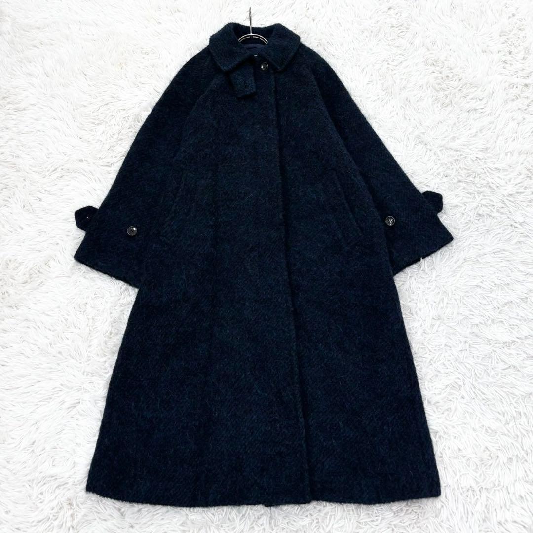 フレームワーク ループツイード バルカラーコート 定価5.7千円 ネイビー