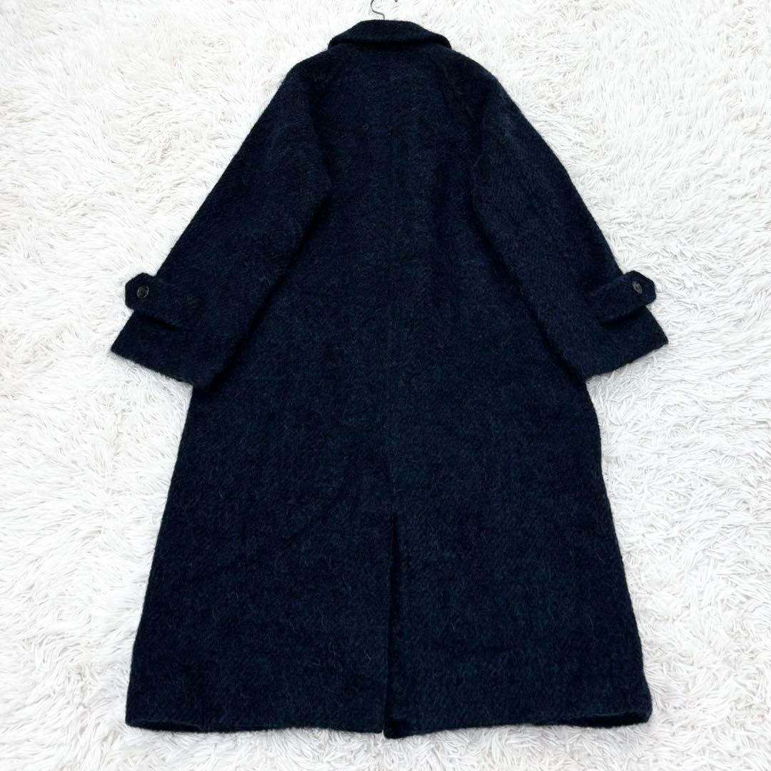 フレームワーク ループツイード バルカラーコート 定価5.7千円 ネイビー