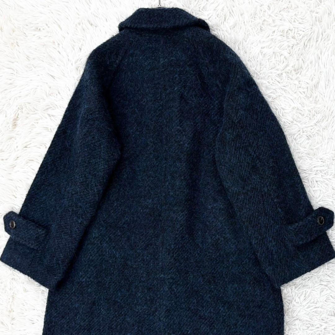 フレームワーク ループツイード バルカラーコート 定価5.7千円 ネイビー