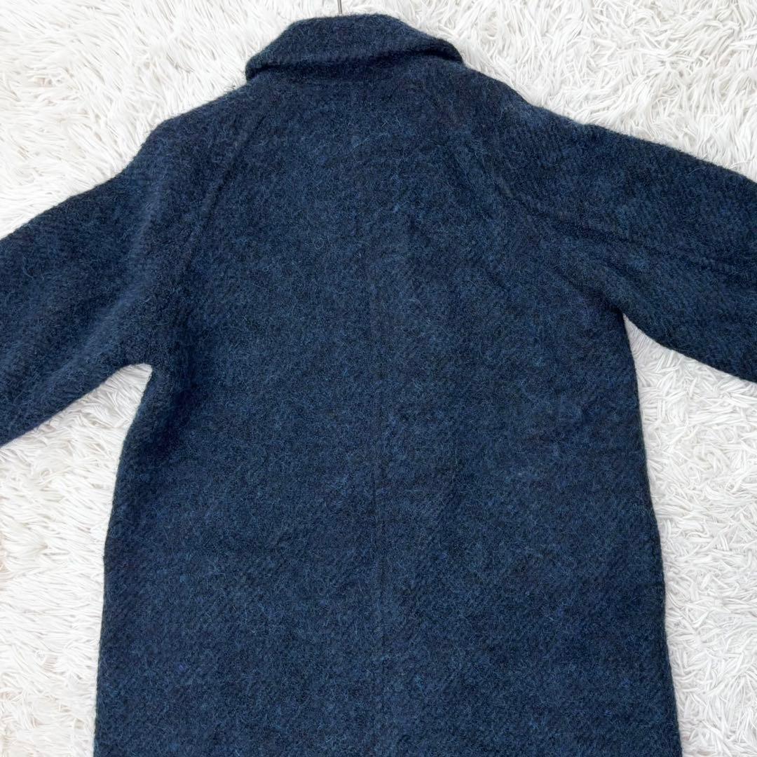 フレームワーク ループツイード バルカラーコート 定価5.7千円 ネイビー