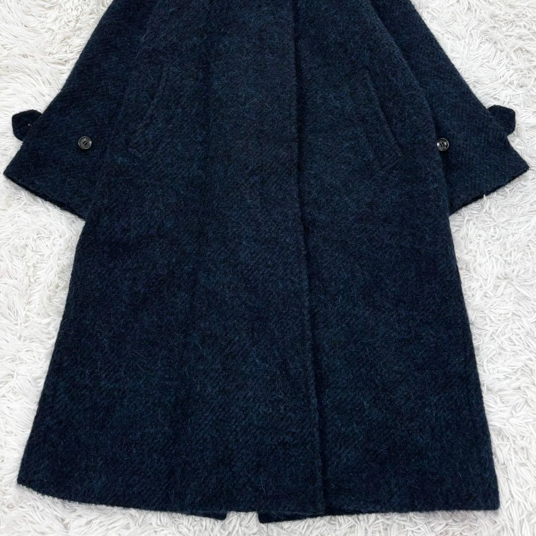 フレームワーク ループツイード バルカラーコート 定価5.7千円 ネイビー
