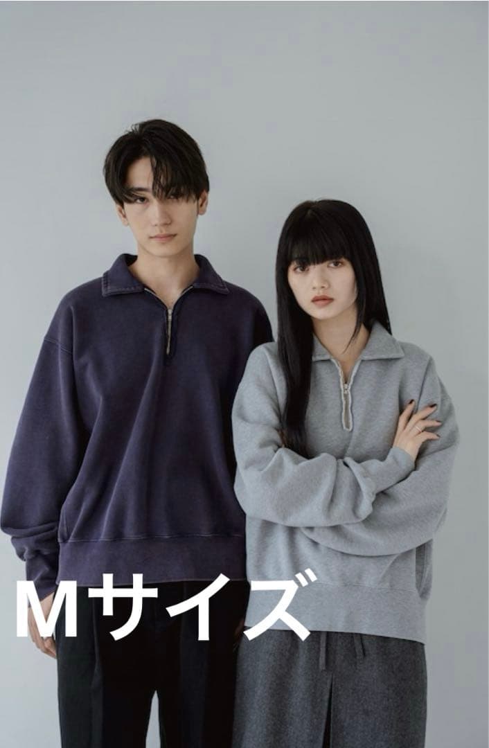 philme half zip sweat navy (ネイビー)