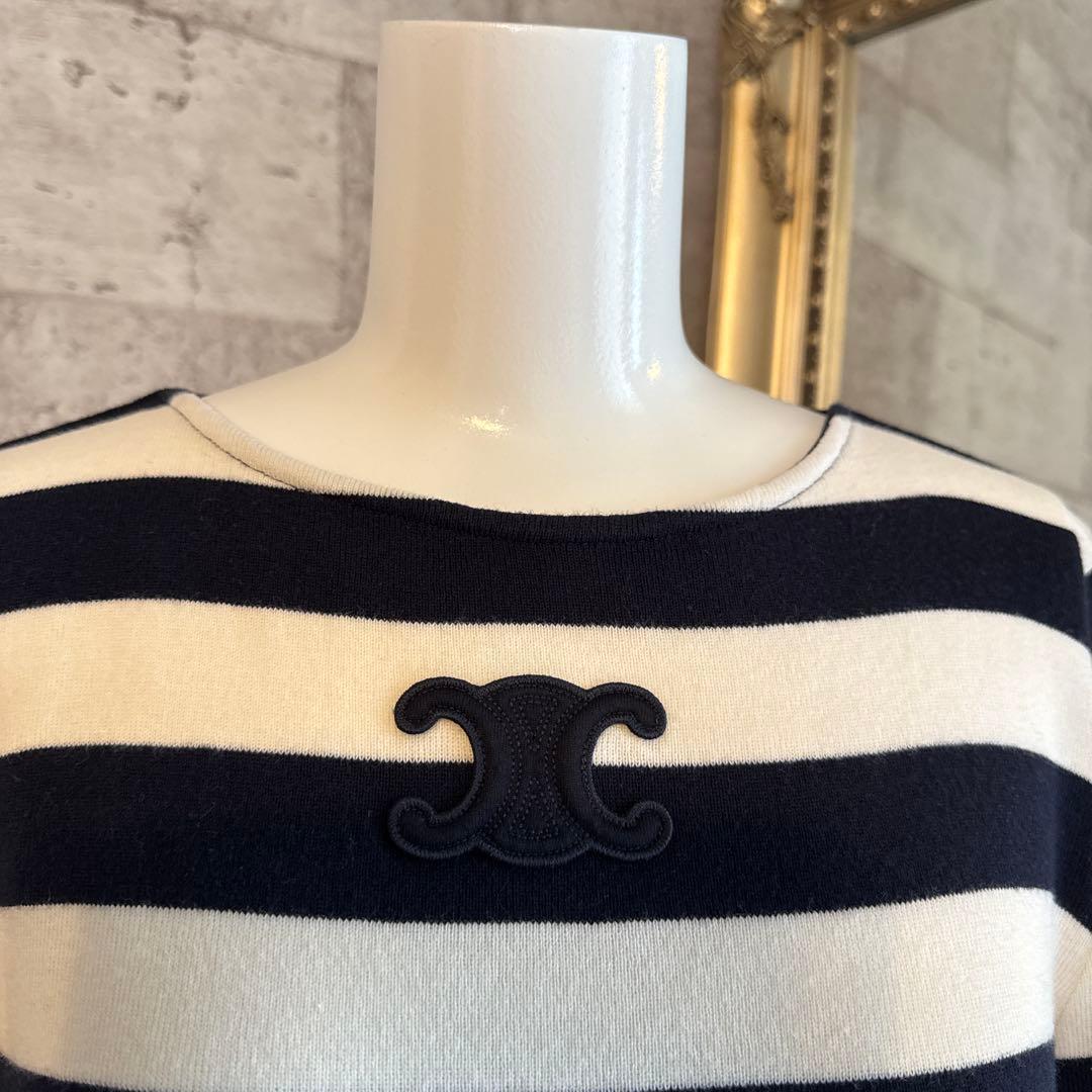 CELINE ボーダー　長袖カットソー　size M